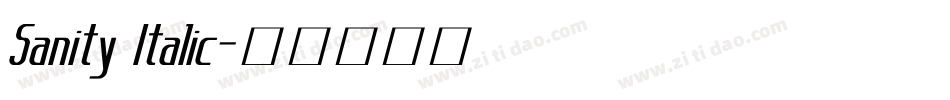 Sanity Italic字体转换